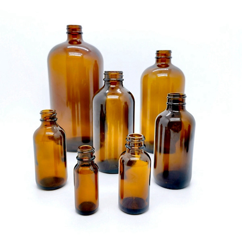 0.2oz 1oz 2oz 4oz 8oz 16oz 32oz Clear boston Round Glass Bottle Factory Price Glass Bottle Glass Jar