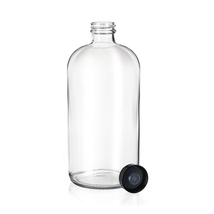 1/2OZ 1OZ 2OZ 4OZ 8OZ 16OZ 32OZ 120ml Frosted clear boston Round Glass Bottle