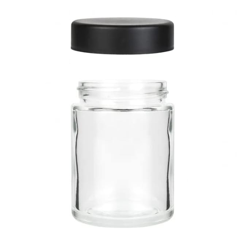 1 oz 2 oz 3 oz 4 oz 6 oz 8 oz 16 oz 3.5g Airtight clear Child Resistant Glass Jar Flower Jar Packaging Containers With CR Lids