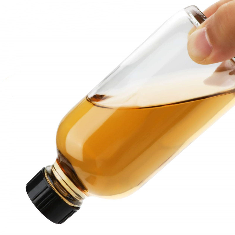 Amber Clear Bottle 250ml 500ml 8oz 16oz Cold Coffee Boston Round Beverage Juice Glass Bottles for Kombucha