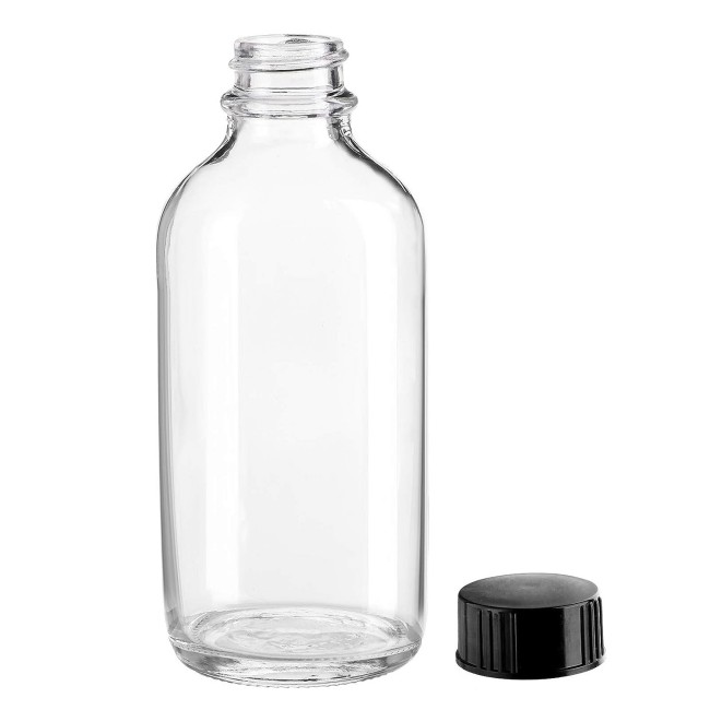 Wholesale 4oz 8oz 16oz 32oz Boston Round Glass Bottles With Twist Lid Standard Sizes for Beverages Screw Cap Sealing 30ml Volume