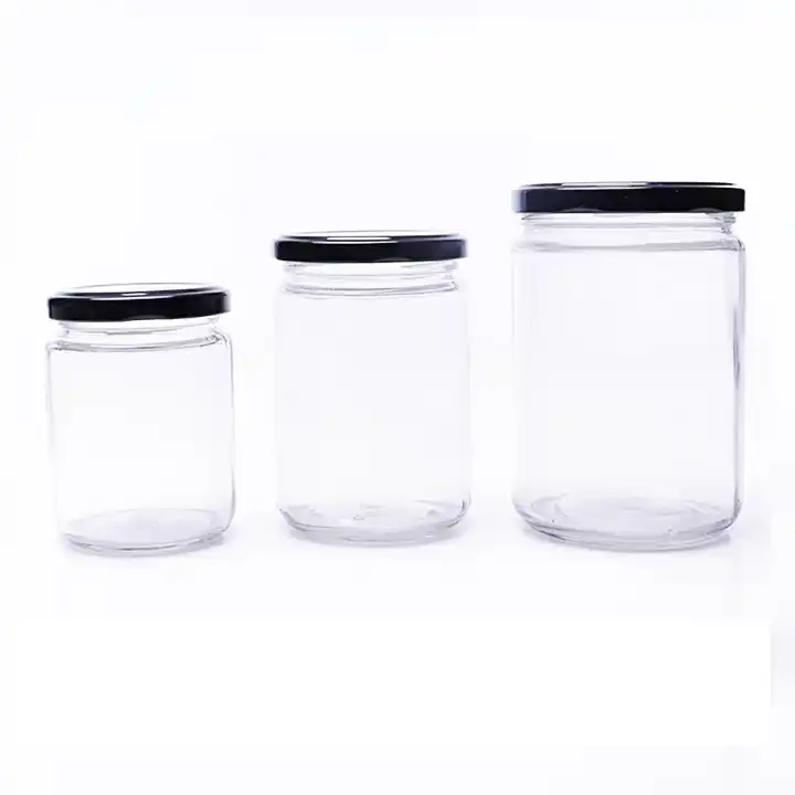 Wholesale Round Shape 240ml 360ml 500ml Empty Glass Jam Jelly Jar for Food
