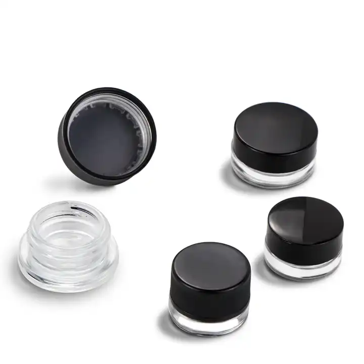 Factory Price Black Uv 5ml 5g 10ml Small Glass Jar Glass Concentrate Uv Jar