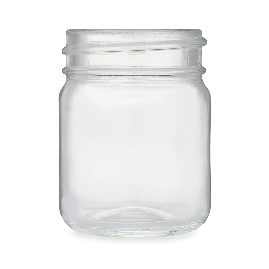 Wholesale clear Round Wide Mouth Mason Jars 30ml 1oz Glass Baby Baller Jar With White Metal Closure for Concentrate , Flower