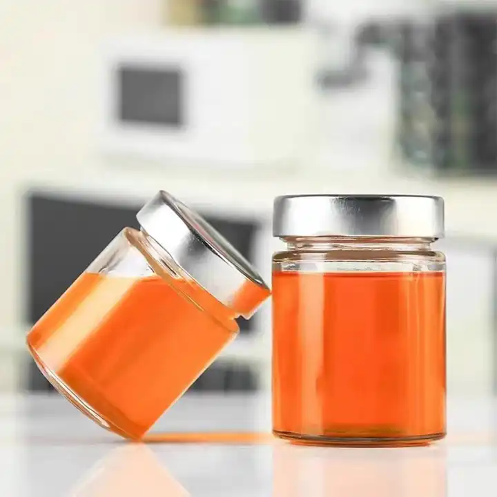 Unique Design 106ml 212ml 314ml 450ml 730ml Honey Glass Ergo Jars for Honey Jam Jelly Storage