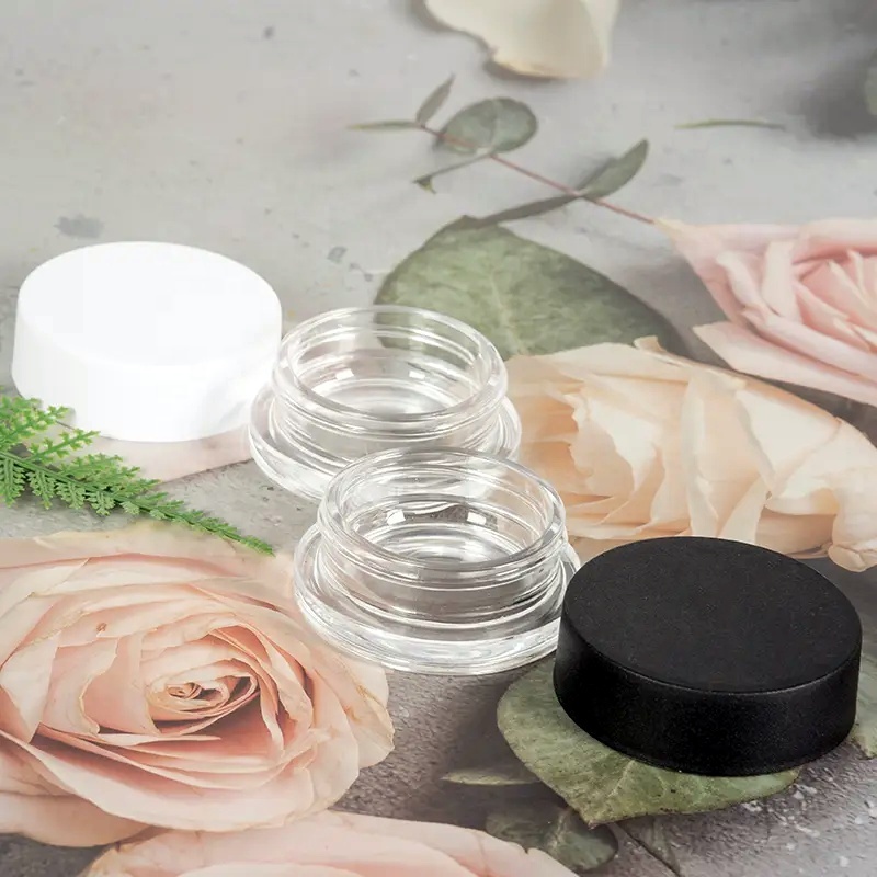 15ml Concentrate Jar Packaging Child Proof Resistant Small Glass Container Child Safe Black White Plastic Lid Customized Logo