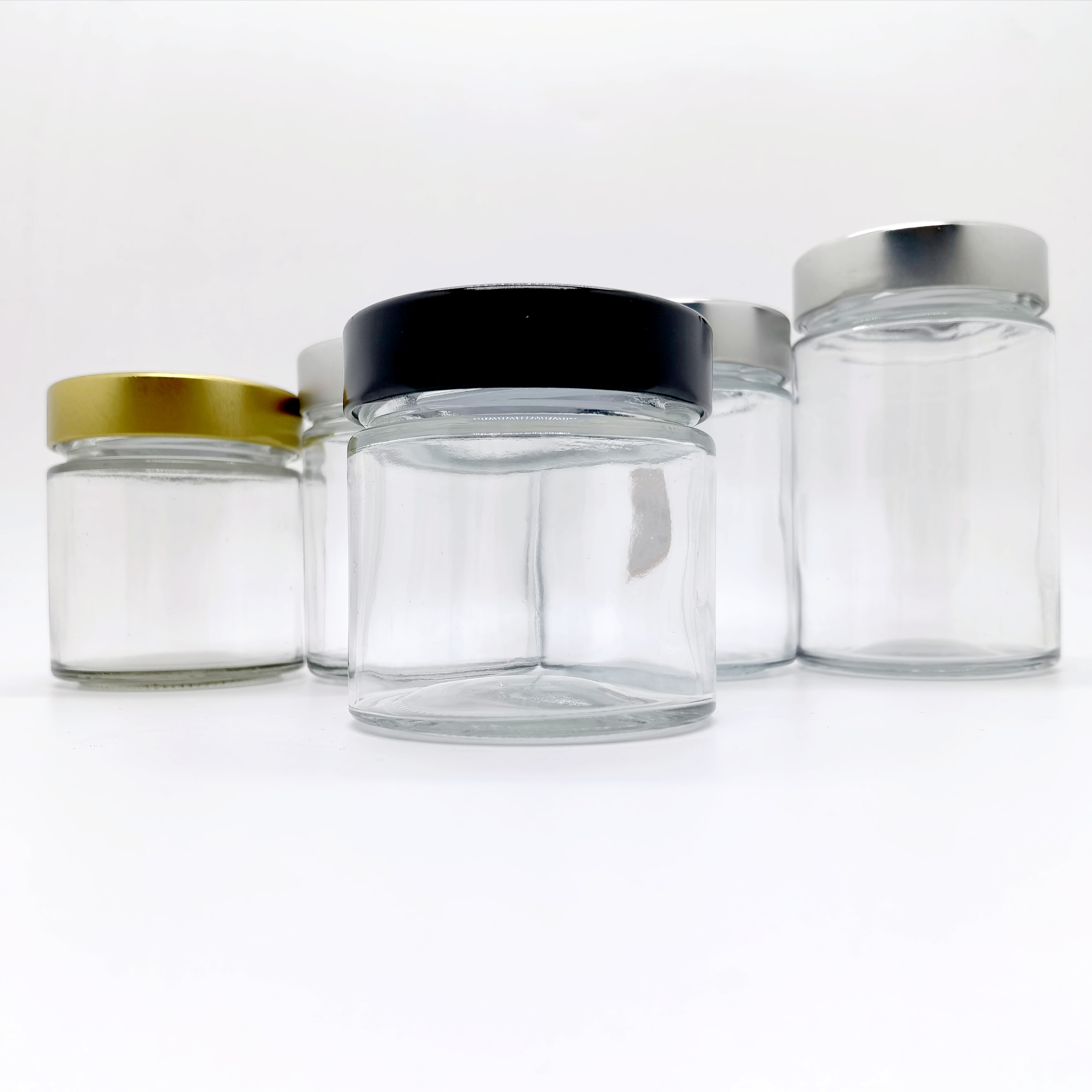 Empty Food Jar 105ml Glass Jar Ergo 212 Ml 70mm With High Lid (24 Pieces) Glass Jar Glass Bottle
