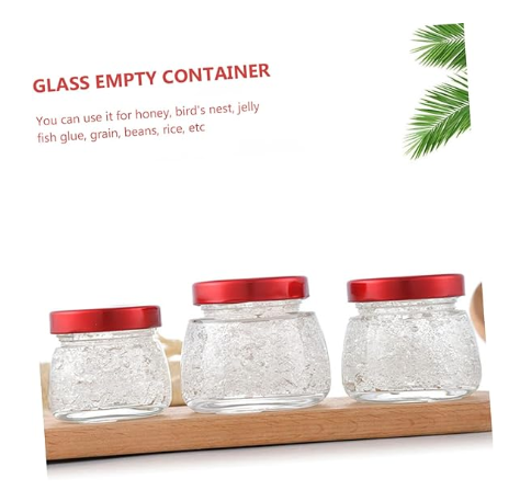 Clear Mini Round Bird Nest Glass Jar 50ml 75ml Caviar Sauce Recycled Bird Nest Glass Bottle Nest Packing Glass Bottle With Lid