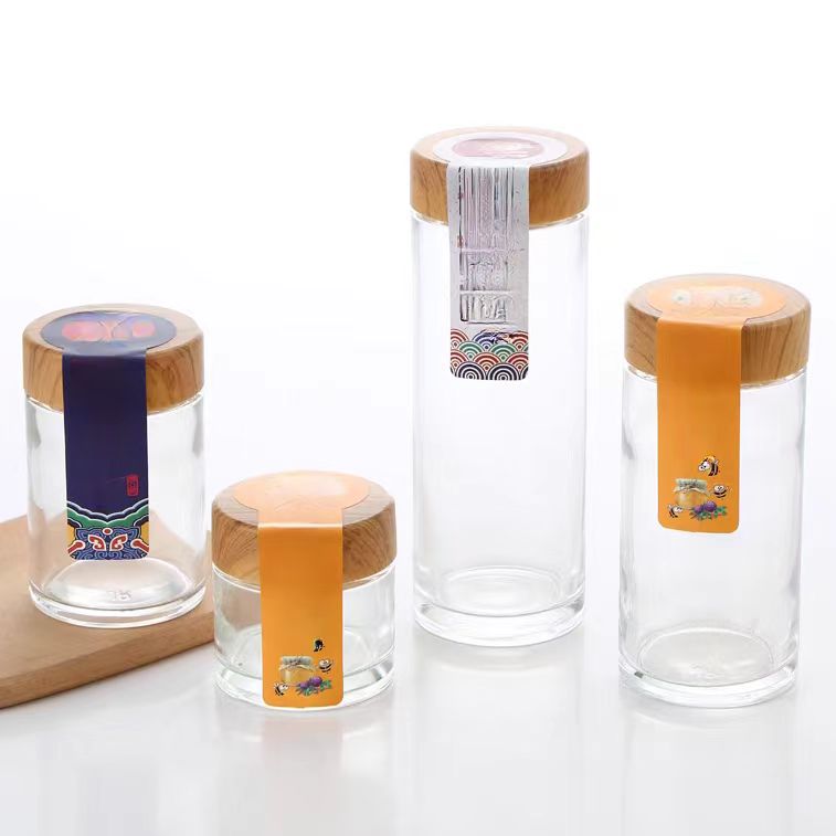 180ml / 280ml / 360ml 500ml 720ml Small Round Glass Jam Jars Glass With Lid Storage Pickles Jar for Food