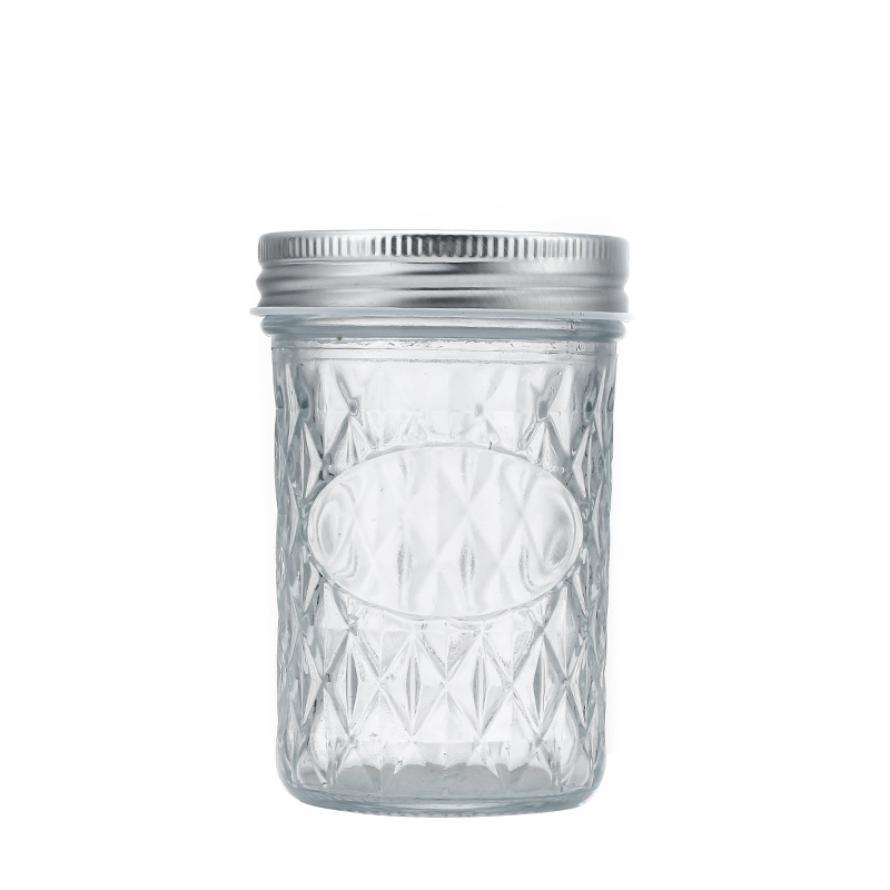 Various Size Caviar Glass Jar Wide Mouth 100ml 200ml 250ml 300ml 350ml 500ml 650ml With Metal Lid