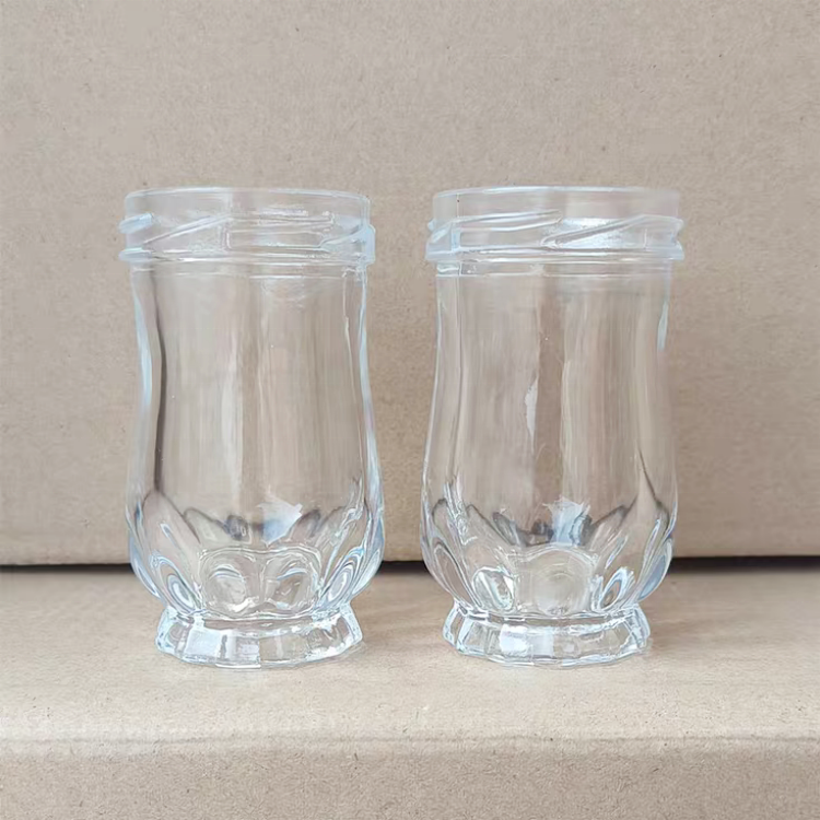 High Quality 50ml Bird's Nest Glass Jar With Metal Lid Screen Printed 75ml Volume Honey Bird's Nest Split Bottle