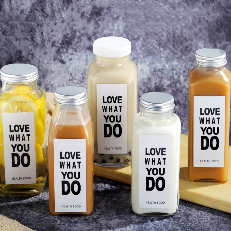 300ml 350ml Customize Multi-specification Clear Coffee Juice Round Beverage Glassware Wine Liquor Glass Bottle