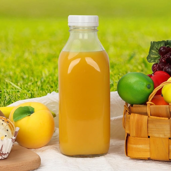 12 oz Food Grade Glass Bottles 350 ml 500 ml 300ml Glass Juice Bottles With Caps Juice Containers With Lids for Cold Beverages