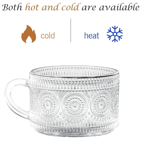 Sunflower Embossed Gold Coffee Cup Ins Style Nordic Transparent Glass Cup High Beauty Milk Cup With Handle