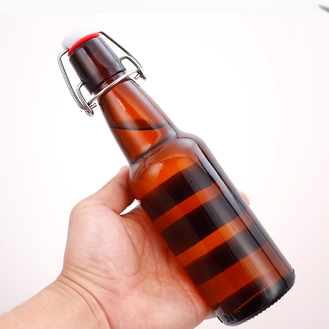 500ml 16 oz 750ML Swing Top Recyclable Kombucha Fermenting Amber Glass Beer Vodka Bottles With Flip Swing Top Caps
