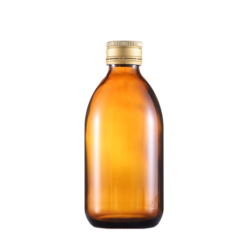 30ml 100ml 125ml 150ml 250ml Oral Liquid Cough Syrup Round Amber Glass Bottles Pharmaceutical Medical Packaging With Screw Cap
