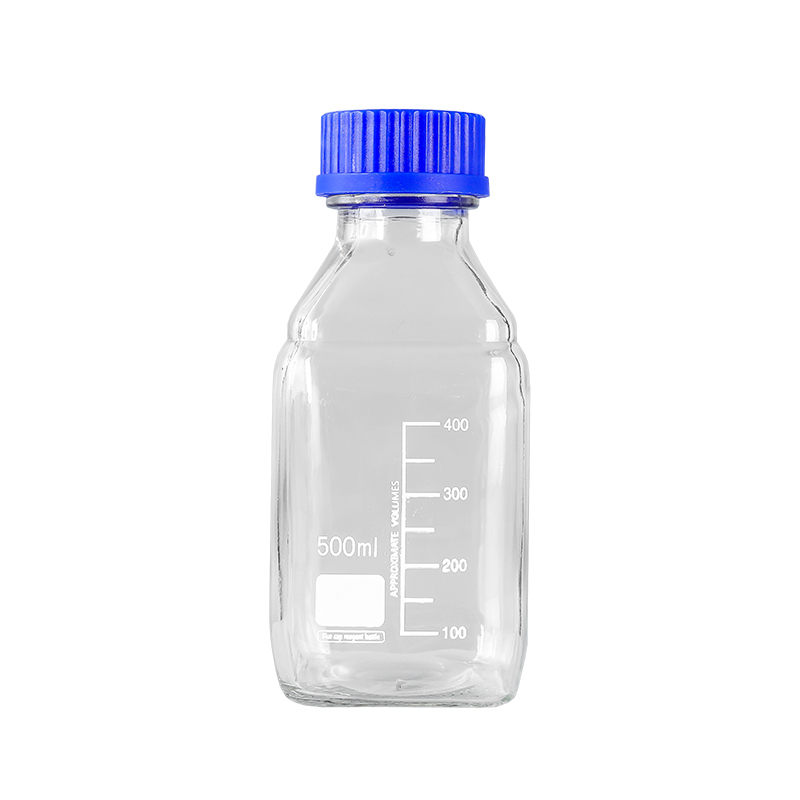 Scientific Laboratory Graduated Cone Square Round Glass Reagent Bottles 25ml 50ml 100ml 250ml 500ml 1000ml