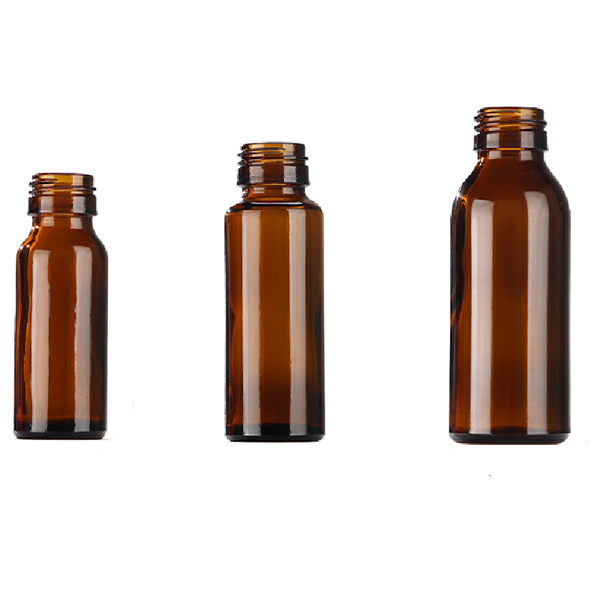 Straight Sided Tawny Dark Brown Glass Bottles 20ml 30ml 50 ml Glass Syrup Bottles With Tamper-Evident Cap