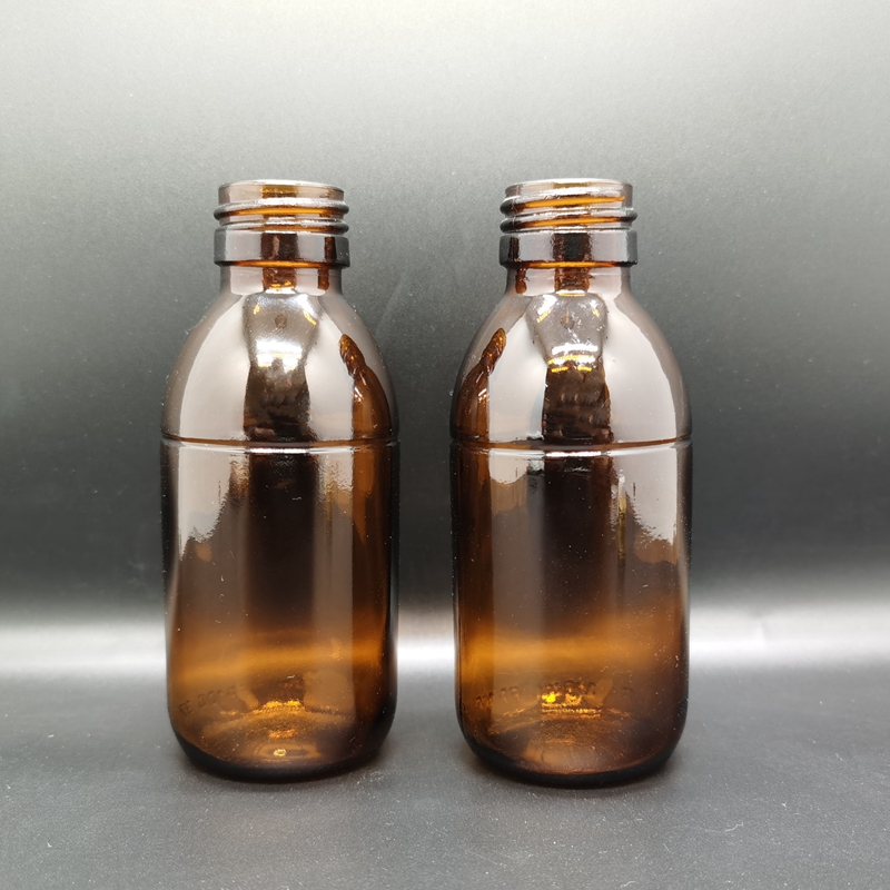 Hot Sale  Amber Oral Liquid Syrup Glass Bottle Brown Glass Chemical Bottles Glass Medicine Bottles