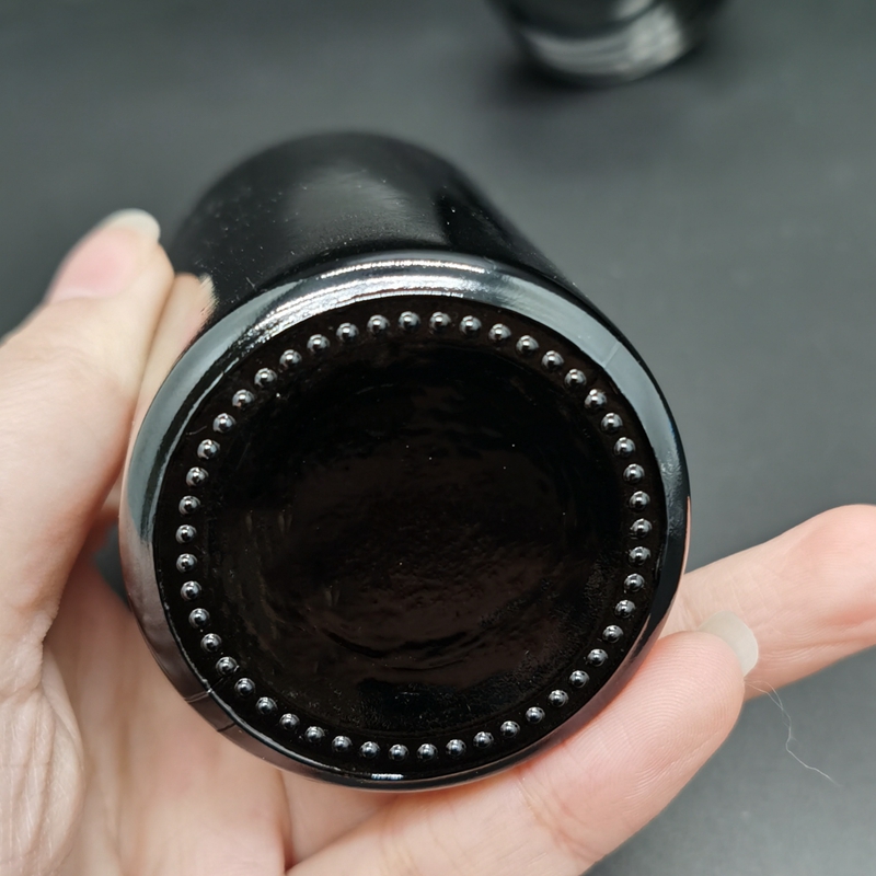 Hot Sale Large Stash Herb Violet Glass Jar 500 ML Black UV Glass Smell Proof Powders Supplement Jars With Bakelite Cap