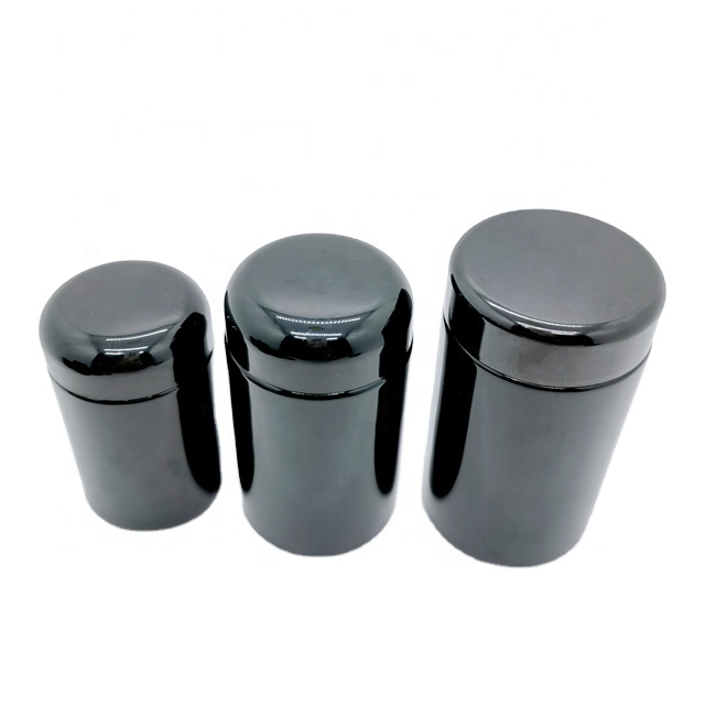 100ml 200ml 250ml 300ml  UV Violet Black Jar Screw Top Cap Dried Flower Cosmetic Glass Packaging Jars for Supplements Spices