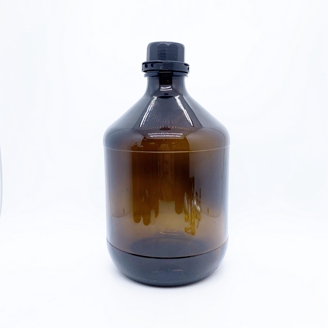 Chemicals Pharmaceutical Grade 2.5l Large Capacity Amber Brown Round Glass Bottle for Chemical Liquid