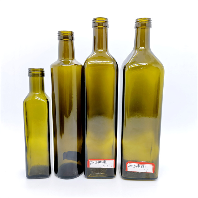 Cooking Oil Antique Green Amber 250ml 500ml 750ml 1l Olive Oil Glass Bottles