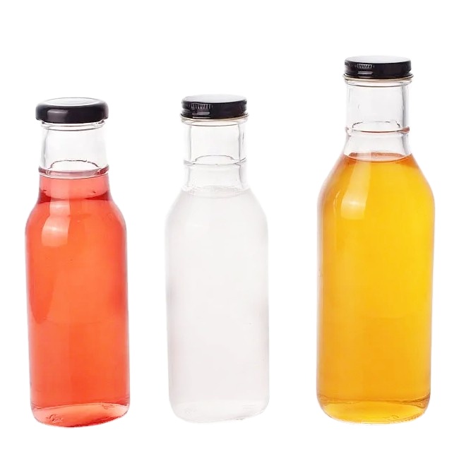250ml 8oz 350ml 12oz clear Empty Chilli Tabasco Hot Sauce Bbq Oil Seasoning Glass Bottles of Food Packing With Lids