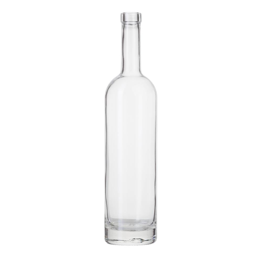 Recyclable 200ml 375ml 500ml 750ml 1000ml Round Empty Flint Glass Liquor Wine Gin Whisky Vodka Alcohol Tequila Glass Bottle