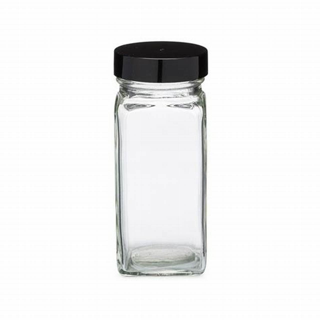 Glass Spice Jars Bottles 4oz Empty Square Spice Containers With Shaker Lids and Airtight Metal Factory Price Glass Bottle Glass Jar