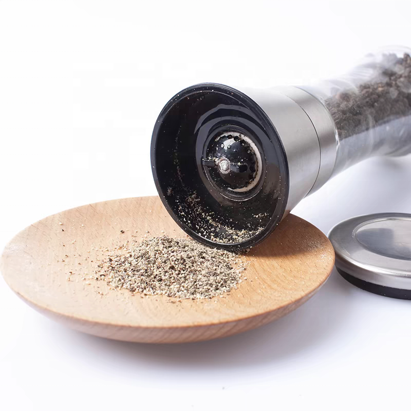 150ml 180ml Pepper Mill Grinder Stainless Steel Cap Manual Salt Pepper Glass Bottle Seasoning Kitchen Grinding for Cooking