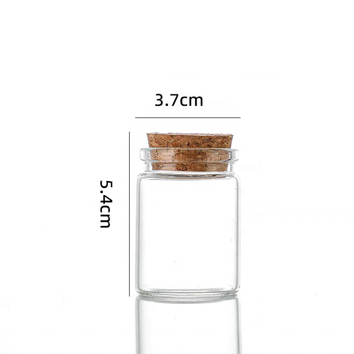 37MM Mini Glass Bottles Clear Drifting Bottles Small Wishing Bottles With Cork Stoppers for Wedding Birthday Party Glass Jars
