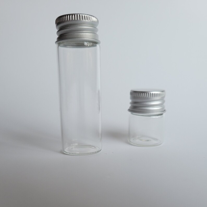 Wholesale Empty Clear Mini Small Sample Glass Container Bottle With Aluminum Screw Cap