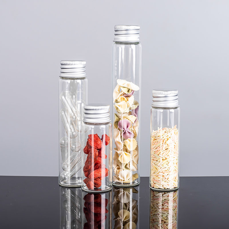 Tubular Glass Vial With Aluminum Screw Cap 115mm 116mm 120mm Glass Tube for Sale