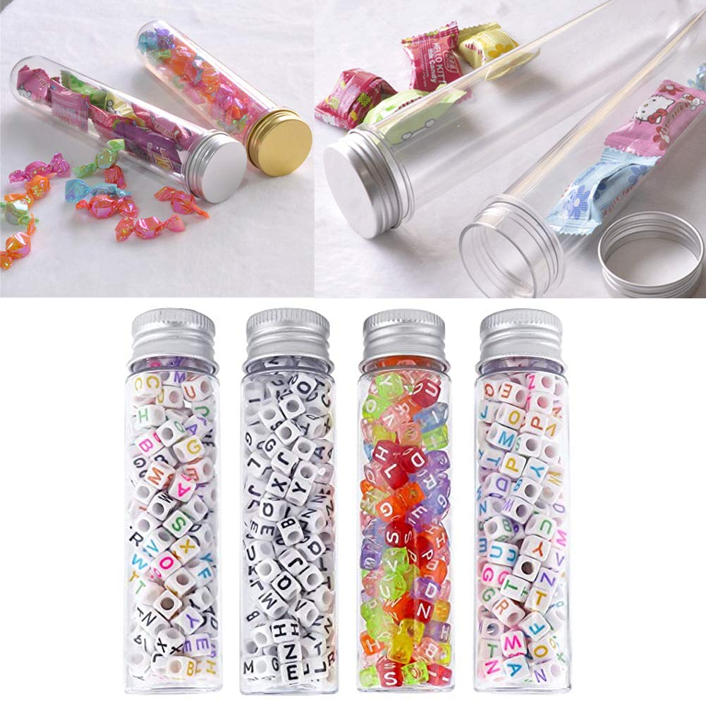 Custom Glass Pre Tubes Smell Proof Containers Glass Doob Tubes Wholesale Child Resistant Clear Black Glass Tube With Plastic Lid