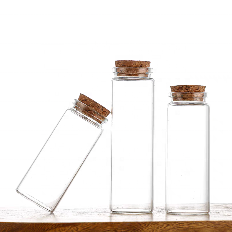 Wholesale 37MM 50 Ml Small Glass Tube Vials Wishing Bottle Floating With Cork