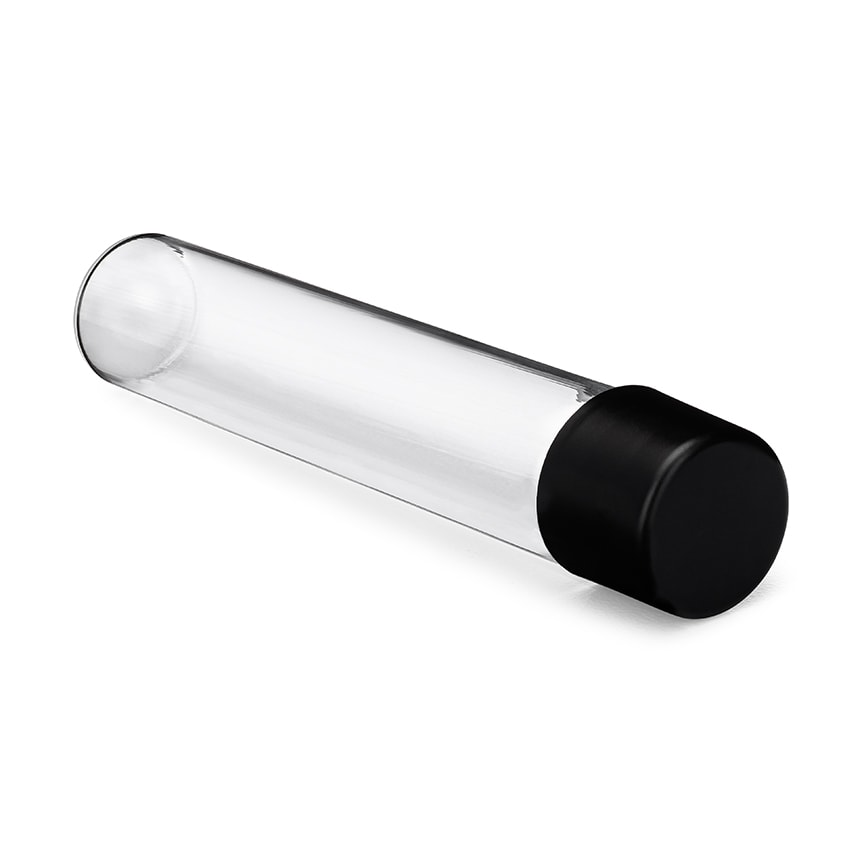 115mm 120mm Clear Pre Glass Cigar Tube Rolled Glass Tube for Smoking With Child Resistant Cap
