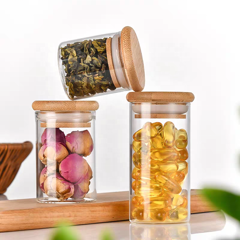 47 Diameter Clear Cork Glass Tube ml 50ml 60ml Glass Jars With Corks Wide Mouth Craft Containers Transparent Vials