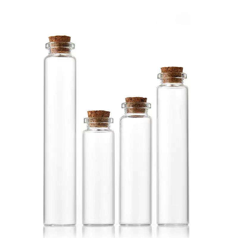 5ml -100ml Glass Test Tube Bottles Tiny Clear Glass Wishing Bottles Transparent Glass Jar With Aluminum Cap