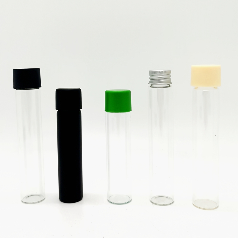 Hot Sale 71mm 115mm 120mm 135mm Premium Glass Child Resistant Pre Roll Tubes With CRC Cap