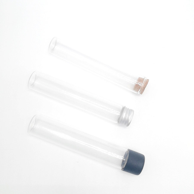 Mini Glass Tube 109mm 115mm 116mm 120mm Child Resistant Glass test Tube With Aluminum Screw Cap