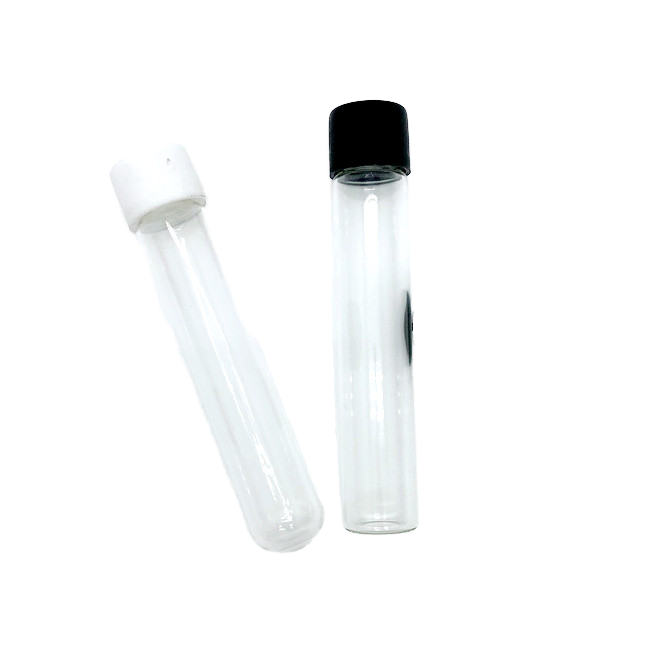 Glass Pr Roll Tubes Ribbed Cap 115mm Smell Proof Ci Gar Holder Bottle Rolled Tube With Child-Resistant Screw Top