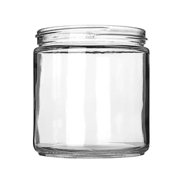 Most Popular Clear Amber 4oz Amber Glass Jar Straight Sided Cosmetic Candle Container With Gold Metal Continuous Thread Lid
