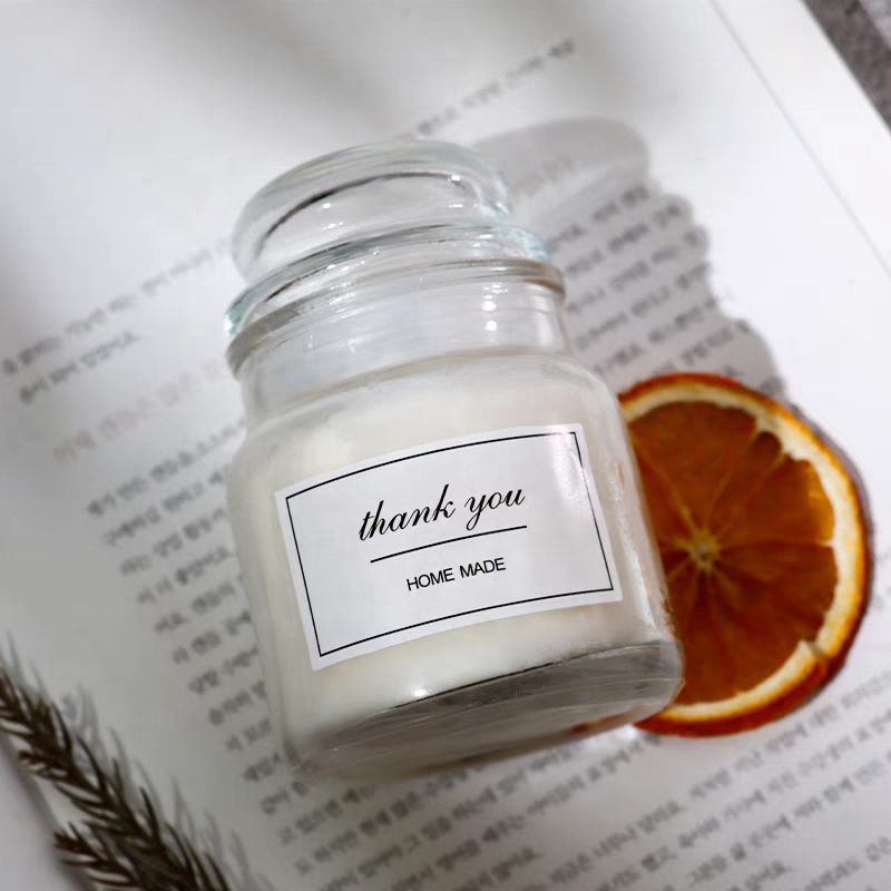 Luxury Clear Empty Glass Candle Jar Large Glass Container for Making Scented Candle