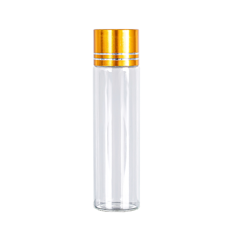 Food Grade Mini 50ml Candy Pill Glass Container Empty Clear 5g Saffron Storage Glass Jars Tube With Cork Wholesale