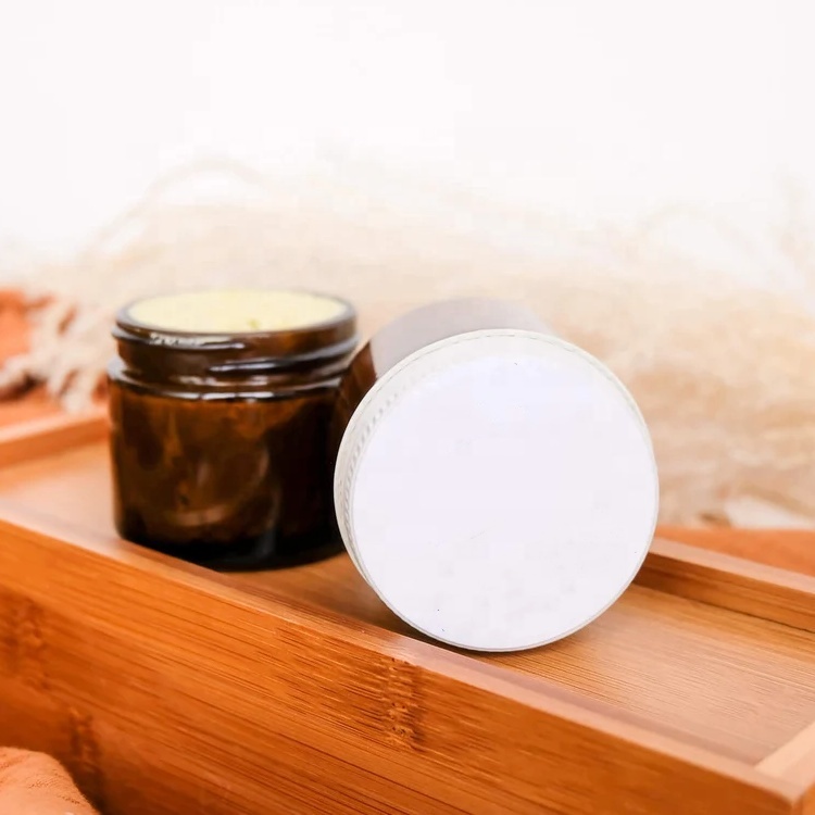 Amber Clear Luxury 4oz 8oz 16oz Empty Straight Sided Glass Cream Candle Jar With Aluminum Metal Lids Cosmetics