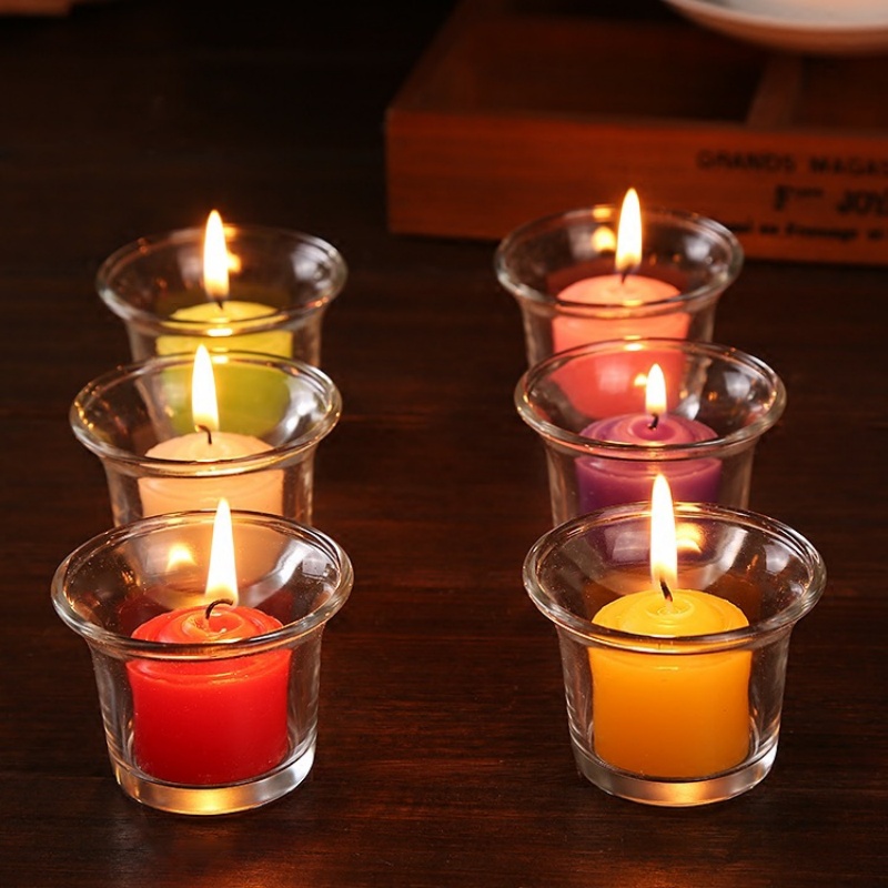 Cheap 2oz Glass Candle Holder Wide Mouth Glass Candle Holders Glass Candle Jar