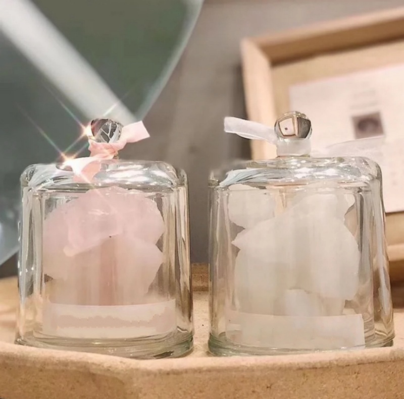 New Design Luxury Glass Candle Jar With Lids Candle Jar With Dome Lid Candle Holders Lanterns