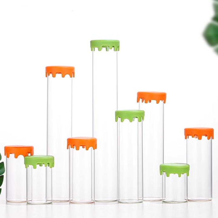 Non Stick Glass Wax Container With Lids Multi Use Storage 6ml Silicone Containers for Oil Cosmetic Lotion Cream