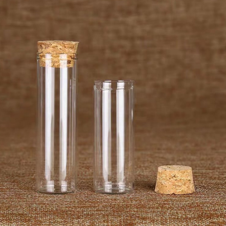 High Quality Glass Test Tube Jars Glass Test Tube Bottle 25x150 With a Lid Cork Stoppers